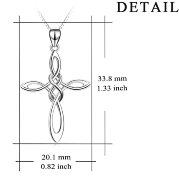Celtics Knot Cross Pendant Necklace - Picture 3 of 5